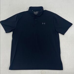 Under Armour Performance Polo Loose Fit Black Sz XL
